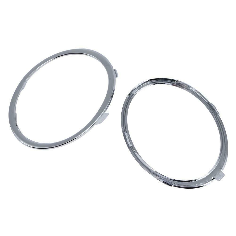 1 Pair Electroplating Front Fog Light Rings Trim Cover for Audi A4 B8 09-12 @