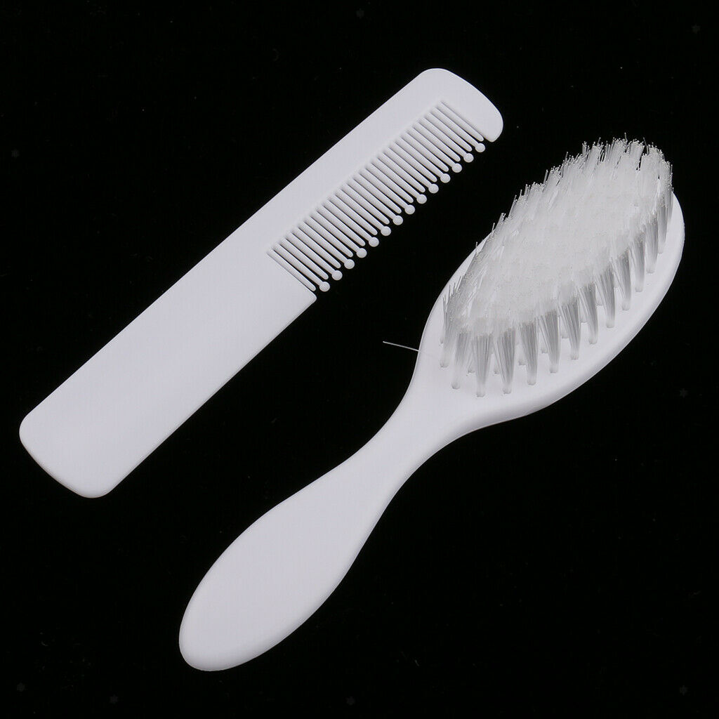 Baby hairbrush and comb set for newborn infant hair care head