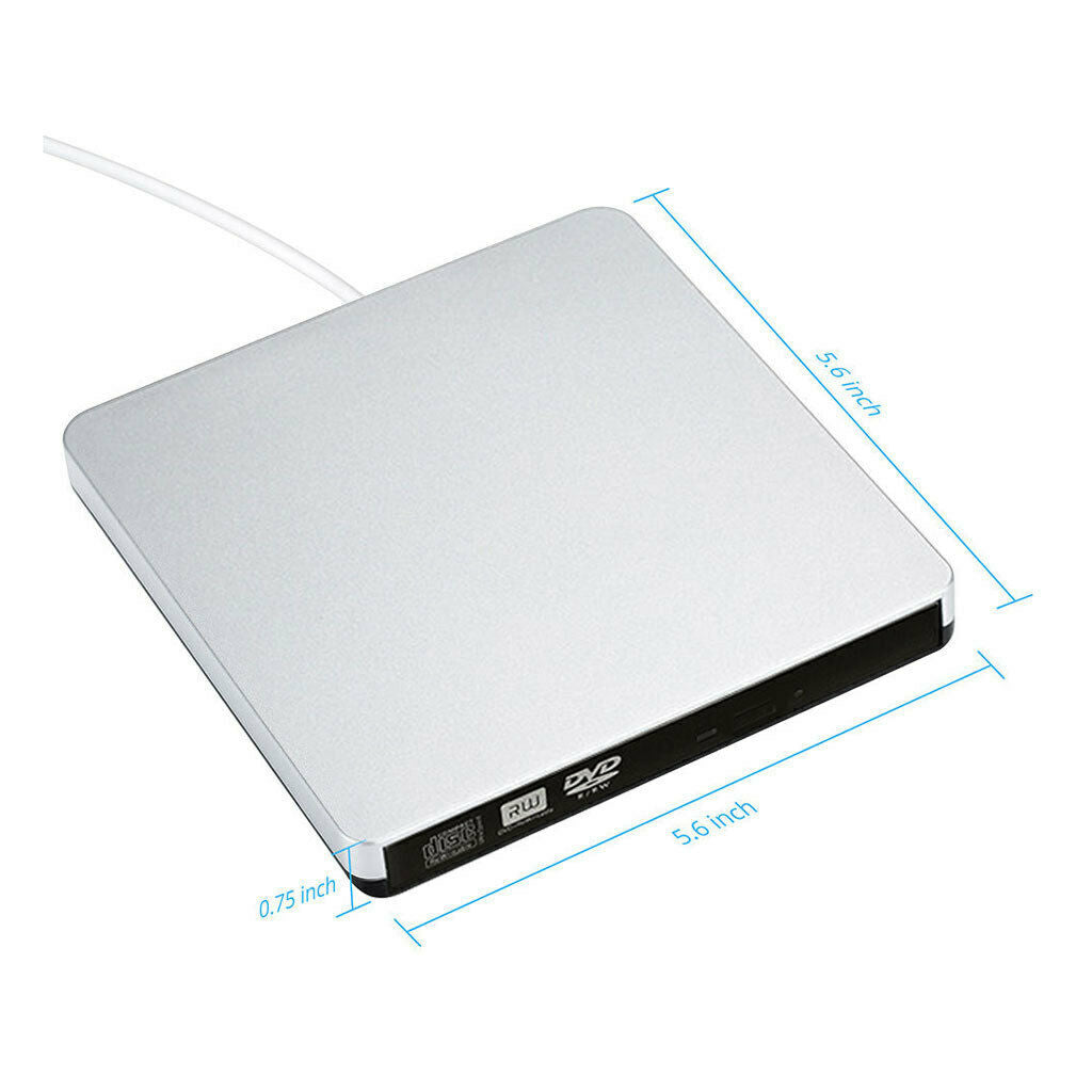 External USB2.0 DVD CD-RW Drive Writer Burner DVD Player For Macbook Air/Pro