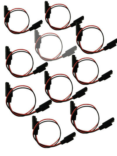 10Pcs 18 Gauge 2 Pin Quick Disconnect Wire Harness SAE connectors Car Motorcycle