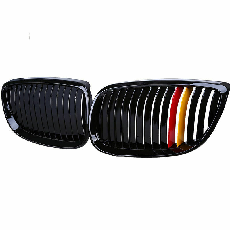 For BMW E90 E92 E93 M3 328i 335i Front Bumper Kidney Grille Grill Glossy Black