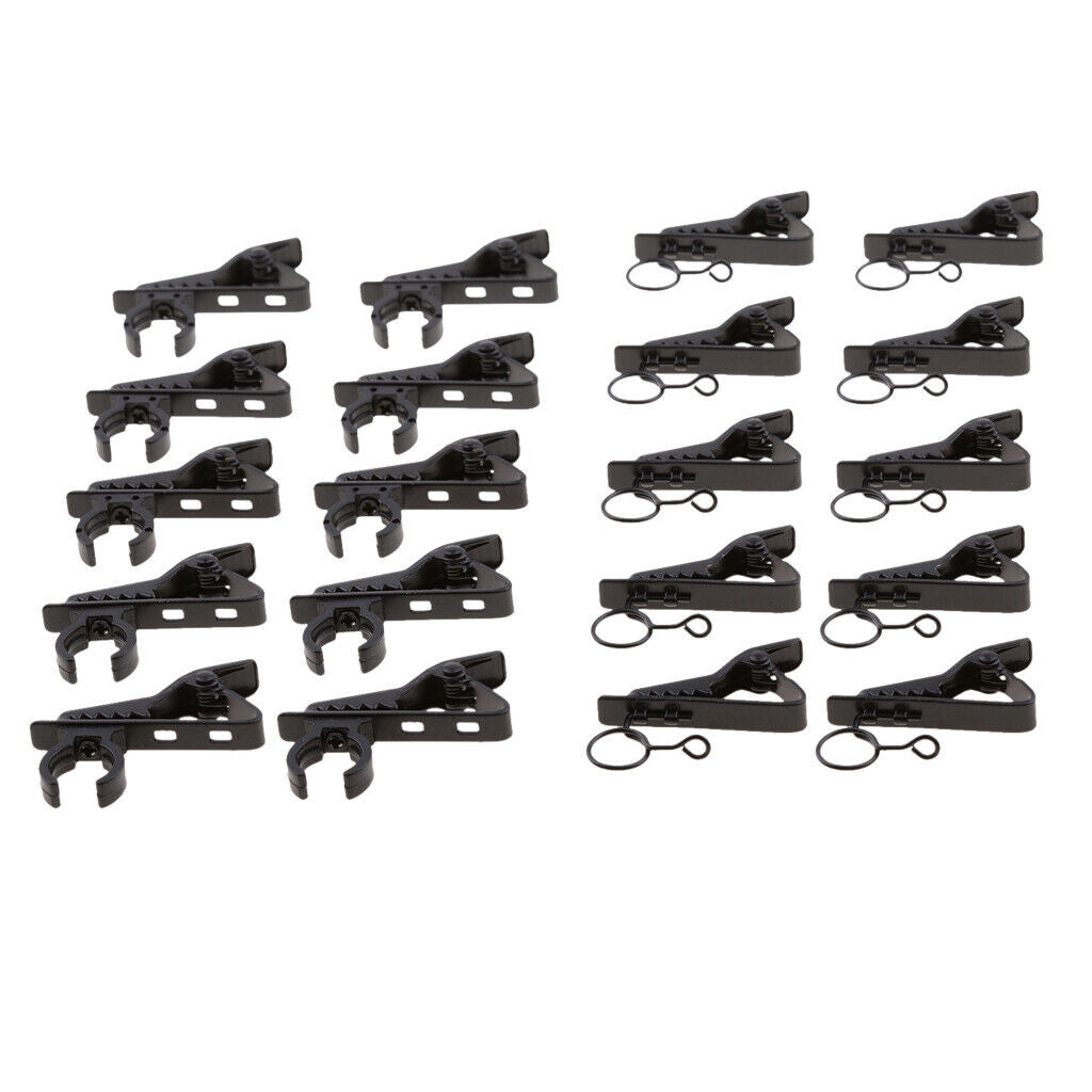 20 Pieces Ring-type Lapel Lavalier Tie Microphone Metal Clips Holder