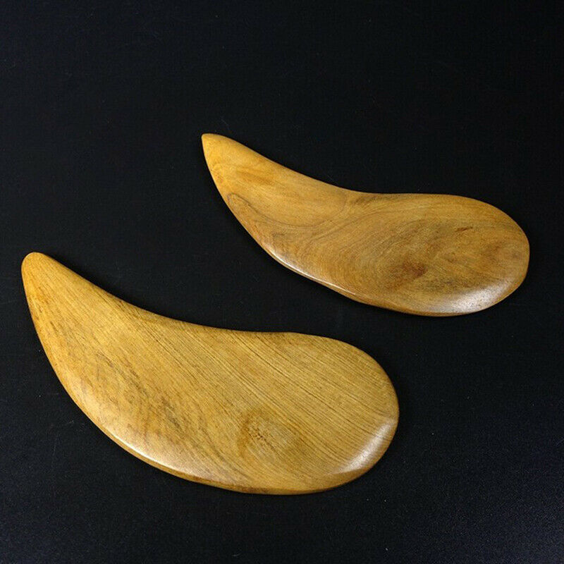 1PC Fragrant Wood Massager Small Leaf-shaped Wooden Scraper Tool Body Car.l8
