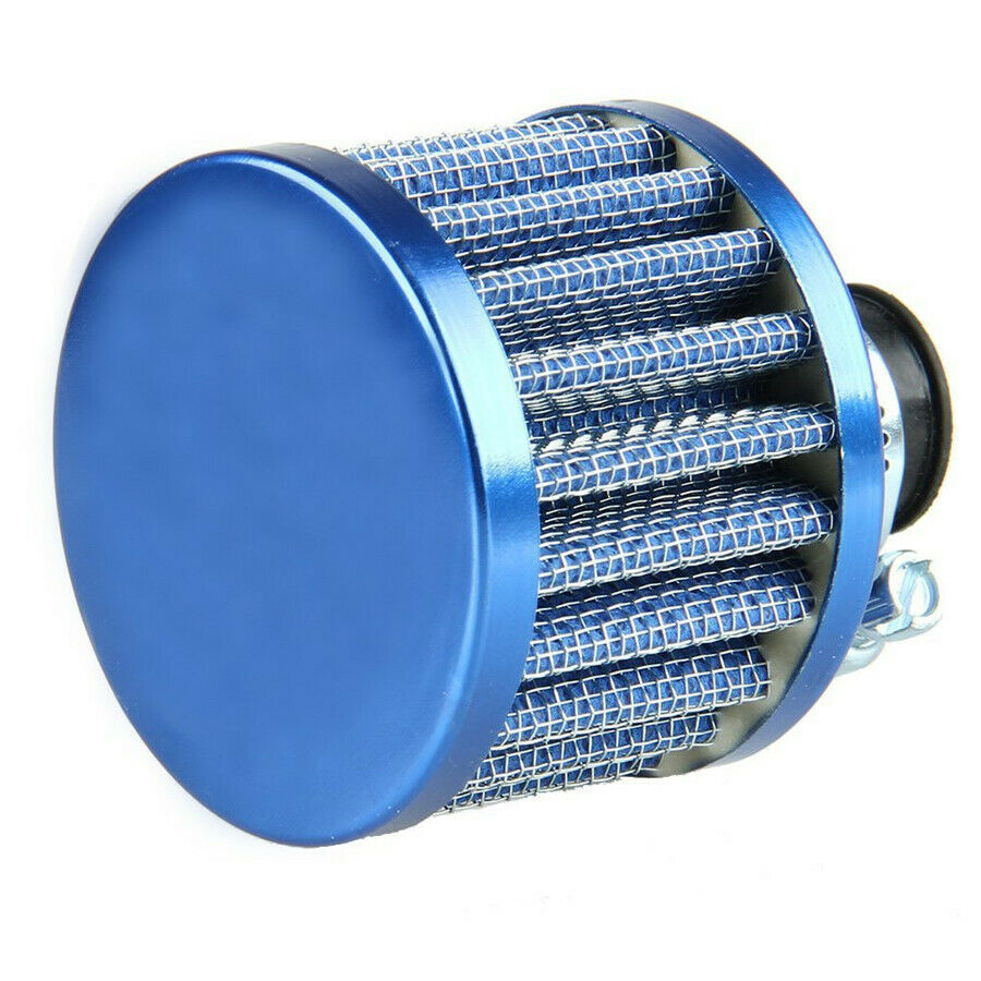 12 mm BLACK MINI AIR INTAKE CRANKCASE BREATHER FILTER VALVE COVER VENT Blue Mini