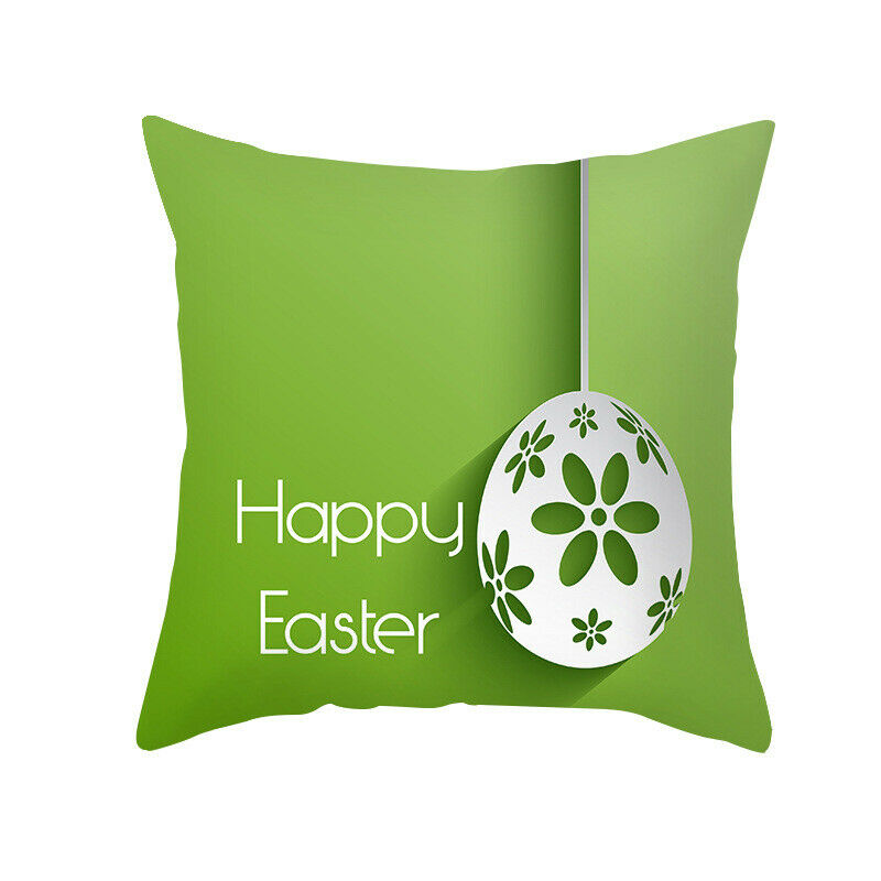 4Pcs Bunny Pillowcase Happy Easter Decorations for Home Easter Rabbit Eggs PW3P4