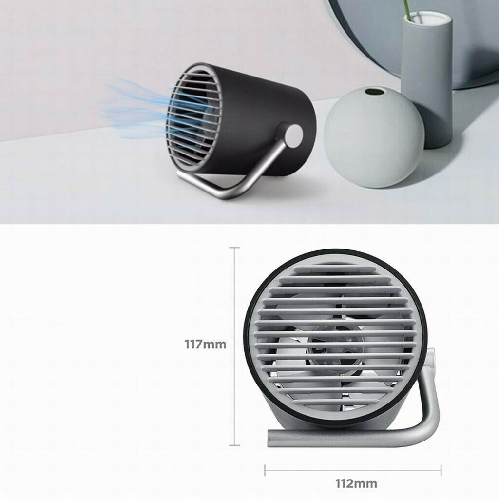 USB Table Fan Ultra Quiet Portable Cooling Fan Rotatable Touch Control
