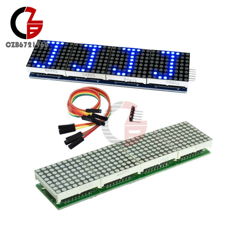 5V MAX7219 Blue LED 4 in 1 Display Dot led Matrix MCU Control Module Fit Arduino