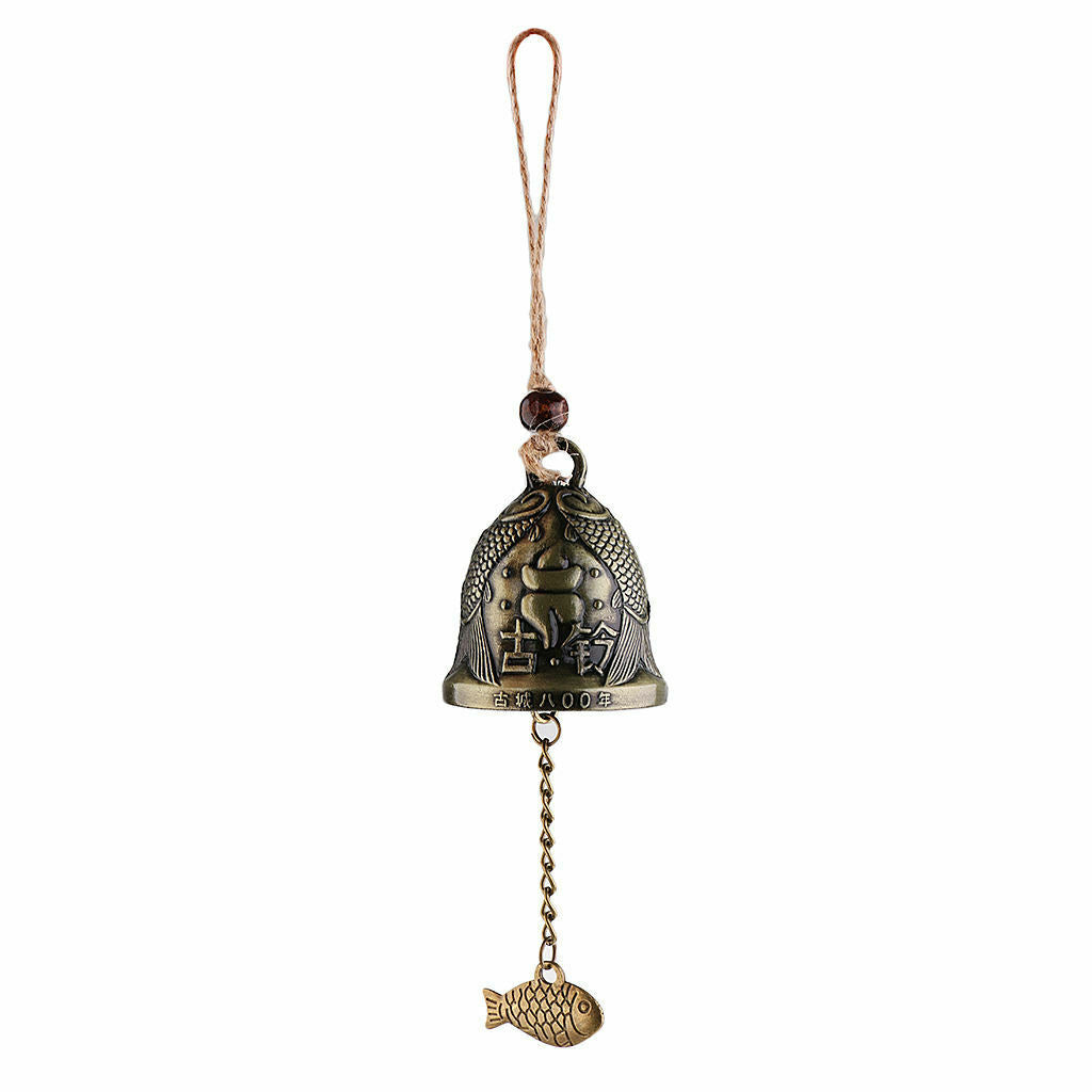 Exquisite Retro Metal Feng Shui Lucky Windchime Hanging Bell Collectibles