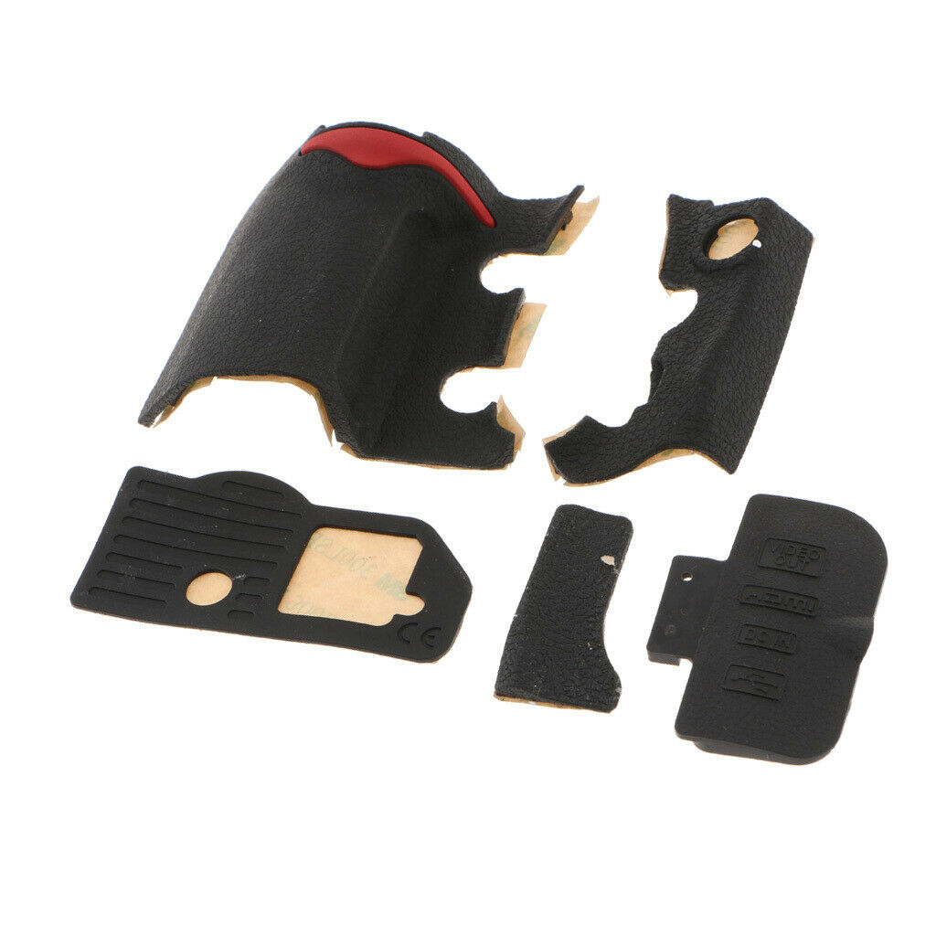 5 Pack Front Rear Grip Rubber Set + USB Cover + Tape for Nikon D300S Camera