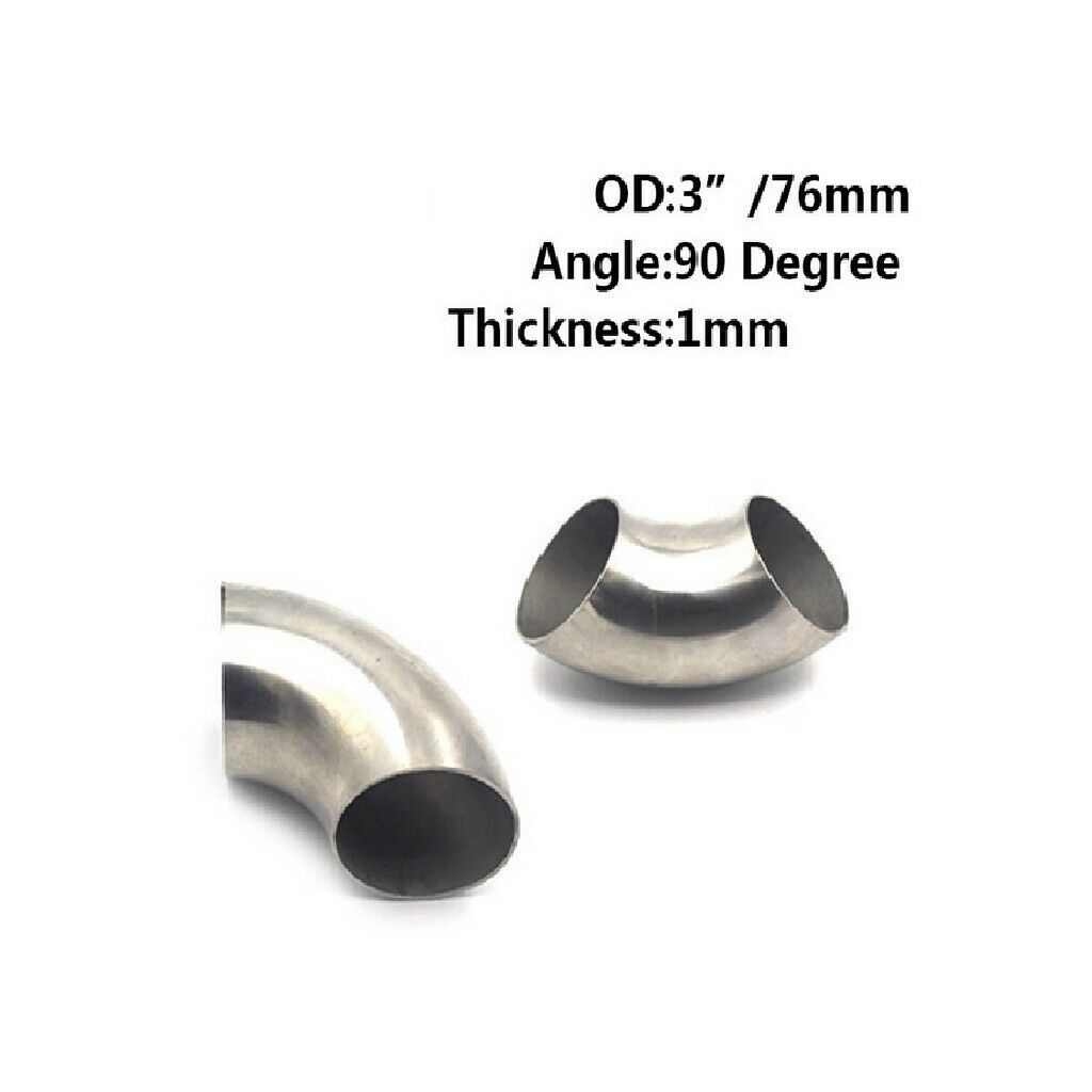 76mm 90 Degree Elbow Aluminum Intercooler Pipe Piping Tubing 3'', NEW