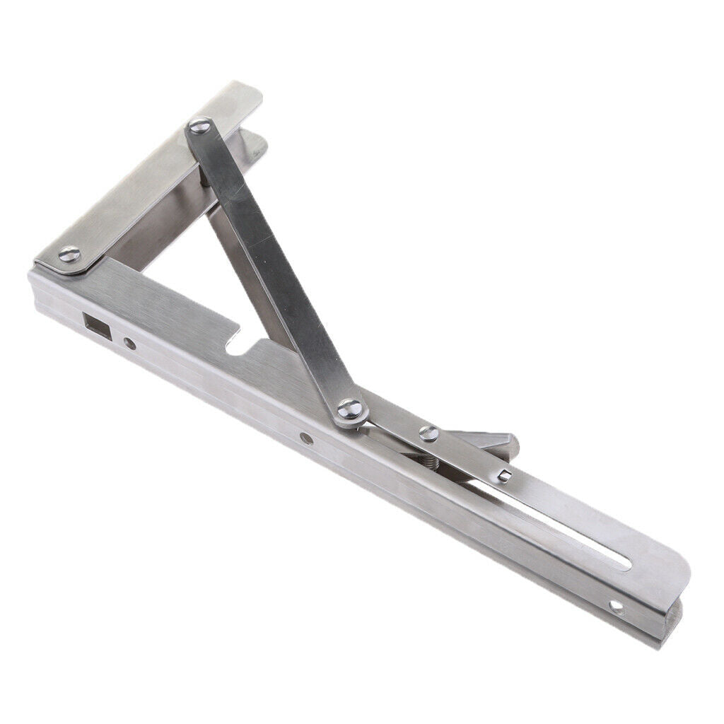 2pcs 304 Stainless Steel Folding Boat Bench Shelf Table Bracket 8 Inch 10 Inch