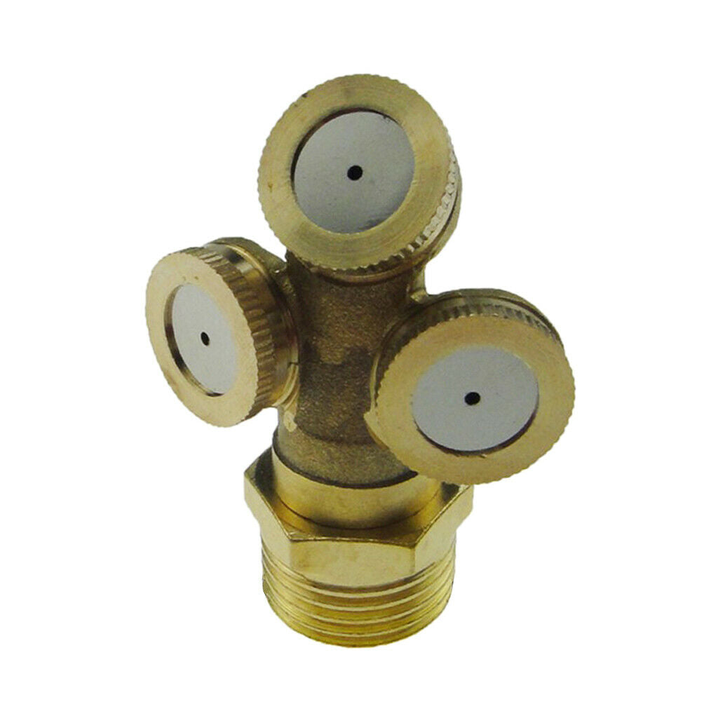 1/2" Brass 20mm Three Nozzle Water Fountain Nozzle Agriculture Spray Head