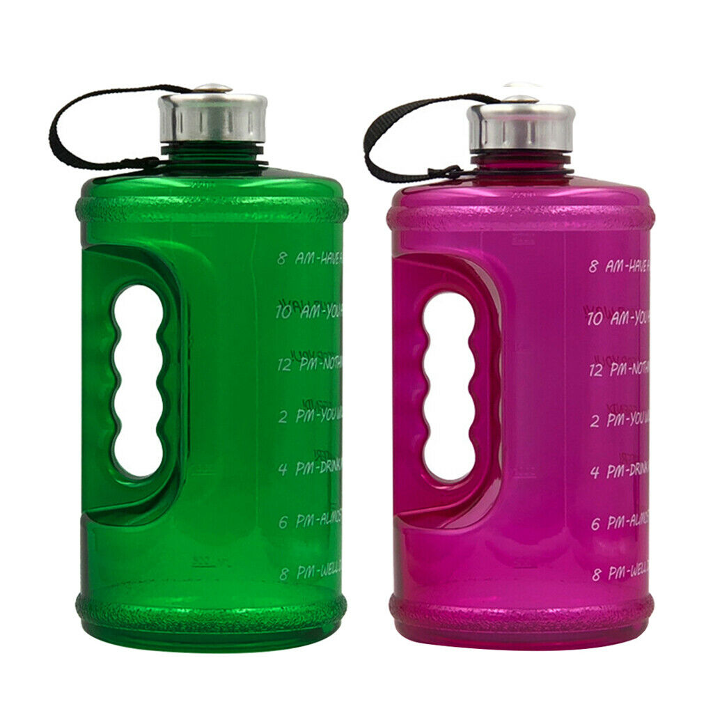 2 Pack Water Bottle Reusable Jug BPA Free Kettle Hiking Sports Camping 73oz