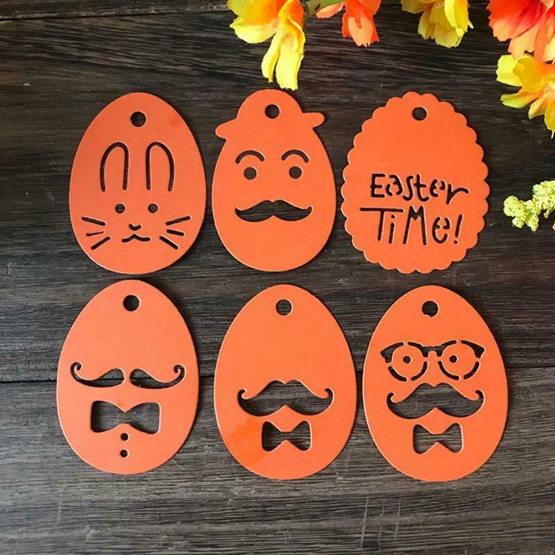 Easter Eggs Tag Metal Cutting Dies Stencil Scrapbooking DIY Album Stamp Emboss
