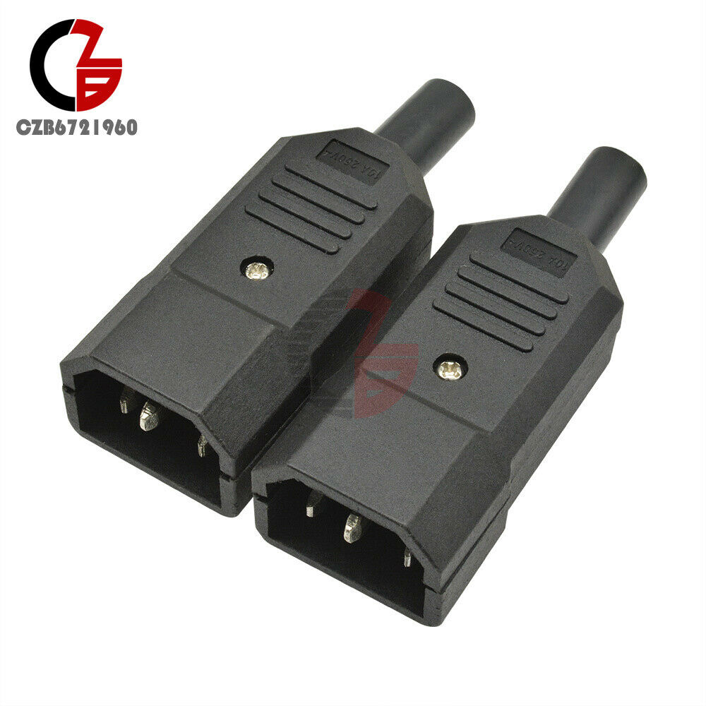 1/5/10PCS 250V 125V 10A IEC320 Mains Power Plug/ Socket Cable Connectors AC 15A