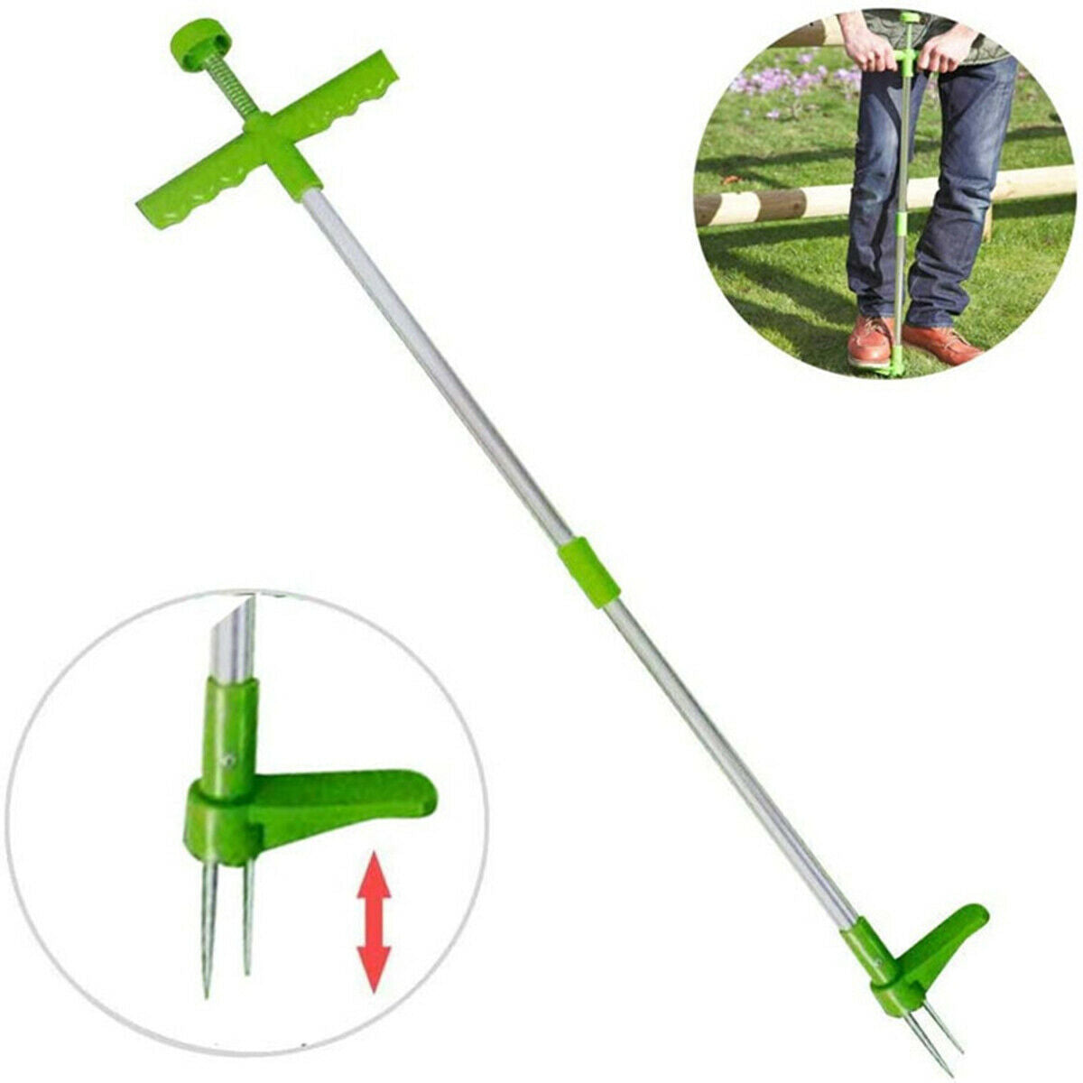 Stand-Up Weeder Twister Twist Garden Grass Lawn Remover Root Removal Tool Puller