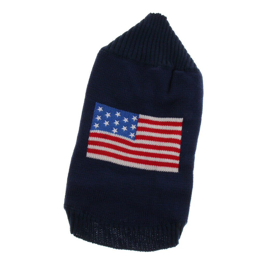 Pet Dog Puppy Blue Sweater Autumn Winter Clothes Warm Jumper Costume   XS
