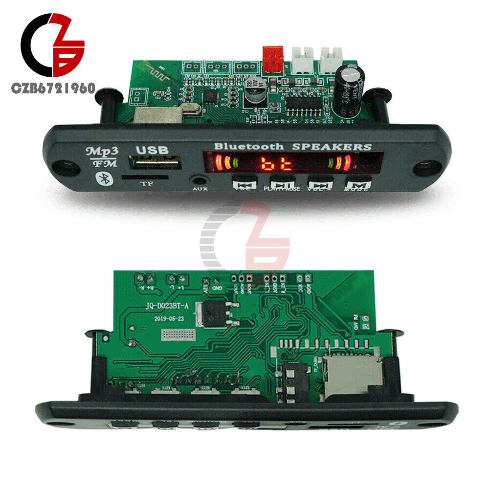 Car Wireless 12V WMA 2*15W Amplifier MP3 Decoder Board Audio Module USB TF Radio