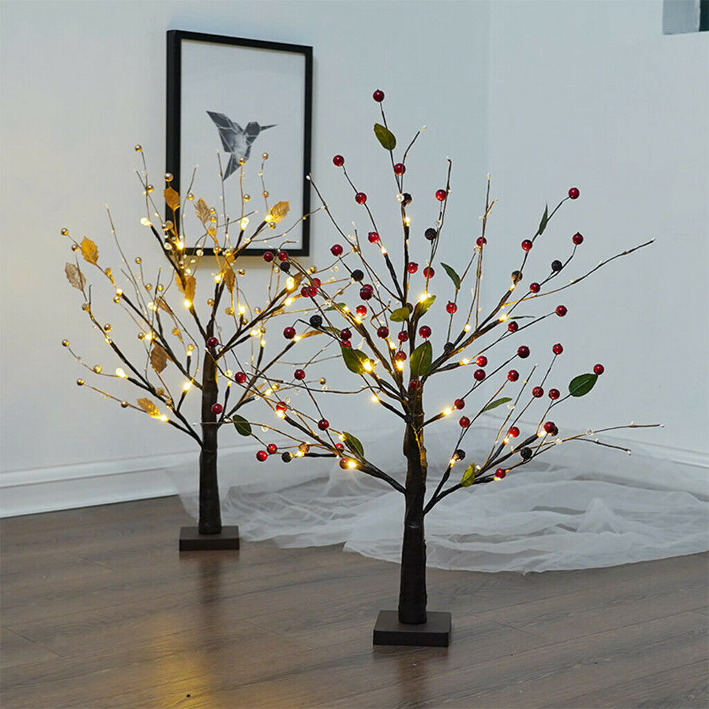 24 LED Tree Night Light Living Room Indoor Festival Decoration Fairy Lights