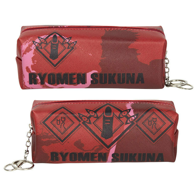 Jujutsu Kaisen Ryomen Sukuna PU Leather Pencil Pen Case Bag Birthday Gift