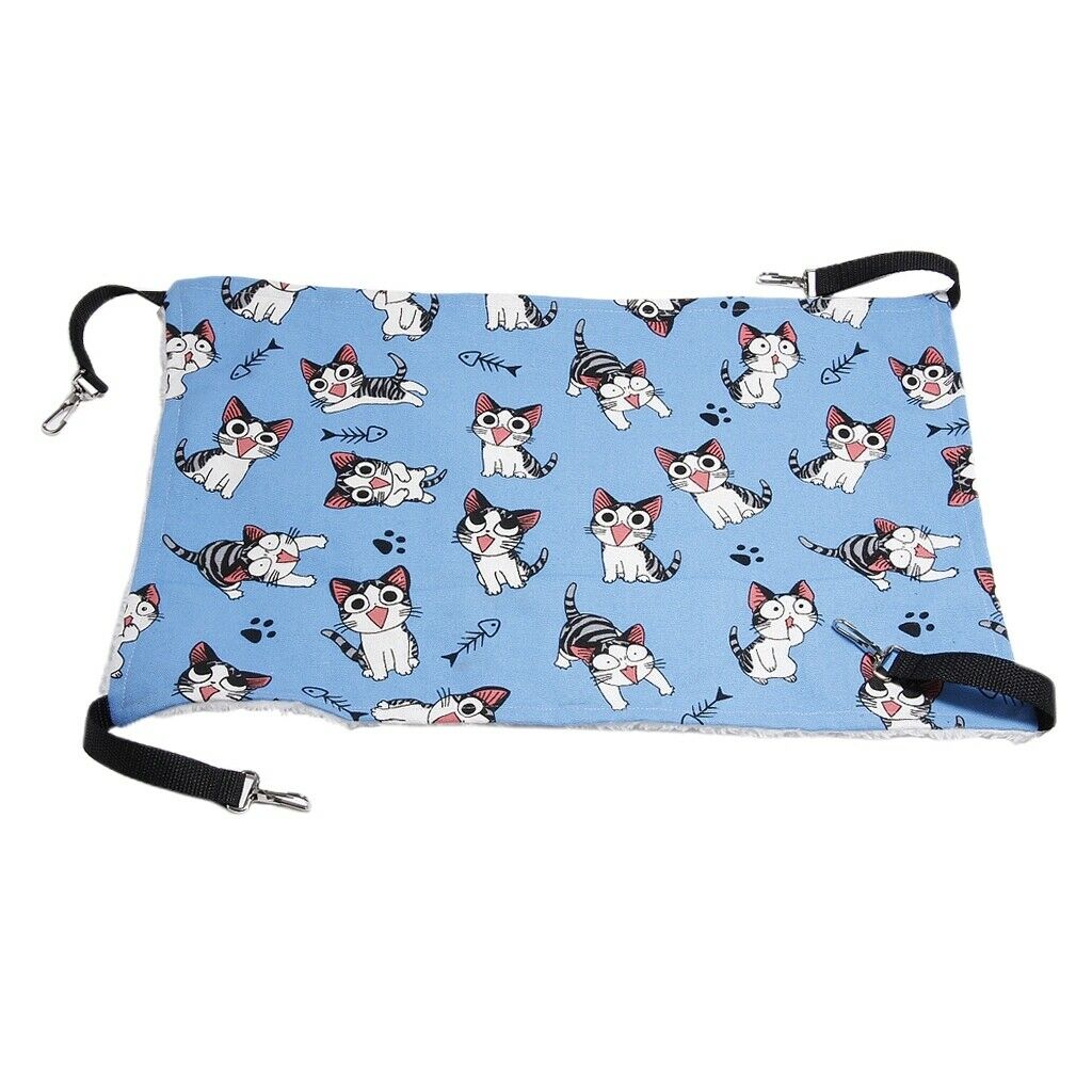Breathable Double-Sided Soft Pet Bed Hanging Cat Hammock Bed with Strap S