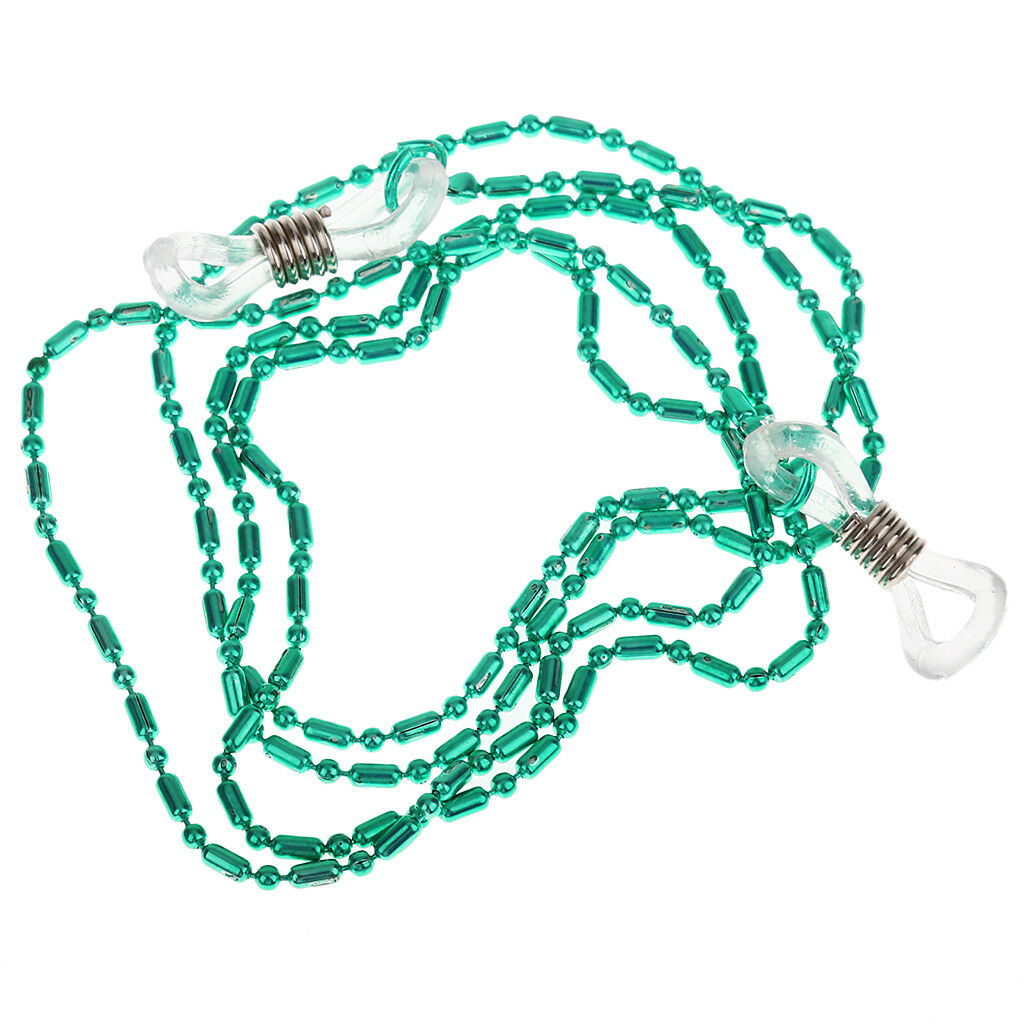 Reading Glasses Spectacles Sunglasses Holder Neck Cord Metal Chain - Green
