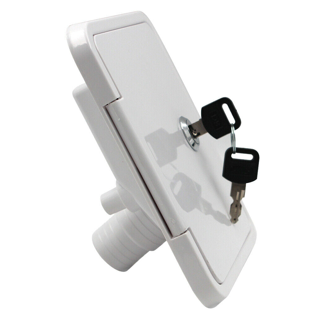 Gravity Water Inlet Fill Dish Lockable w/ Keys for Campers Trailer Caravans