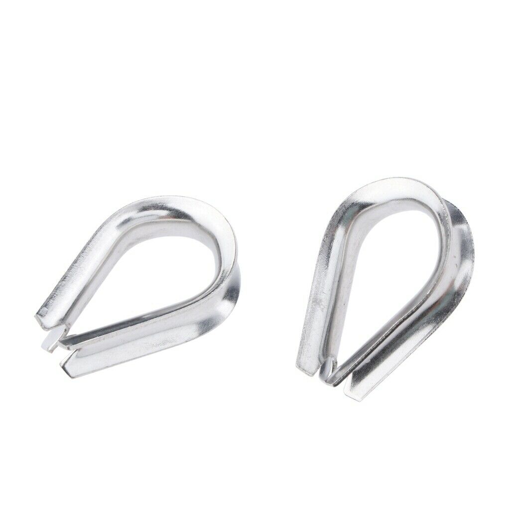 2pcs Stainless Steel Cable Lug Heart For Steel Ropes Lifting And Connecting