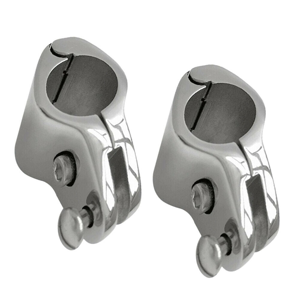 2x25mm Boat Cover/ Canopy Bar Tube Knuckle Clamp -316 Marine Stainless Steel