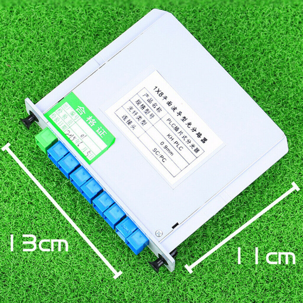 2pc PLC Fiber Optical FTTH Splitter Module SC/UPC Cassette Card Insert Type
