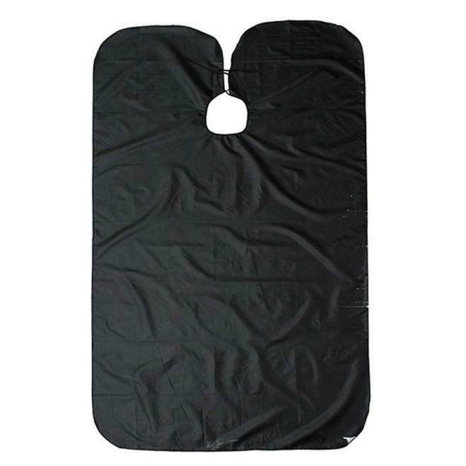 Black Cutting Hair Waterproof Salon Barber Gown Cape Hairdressing Hairdresser