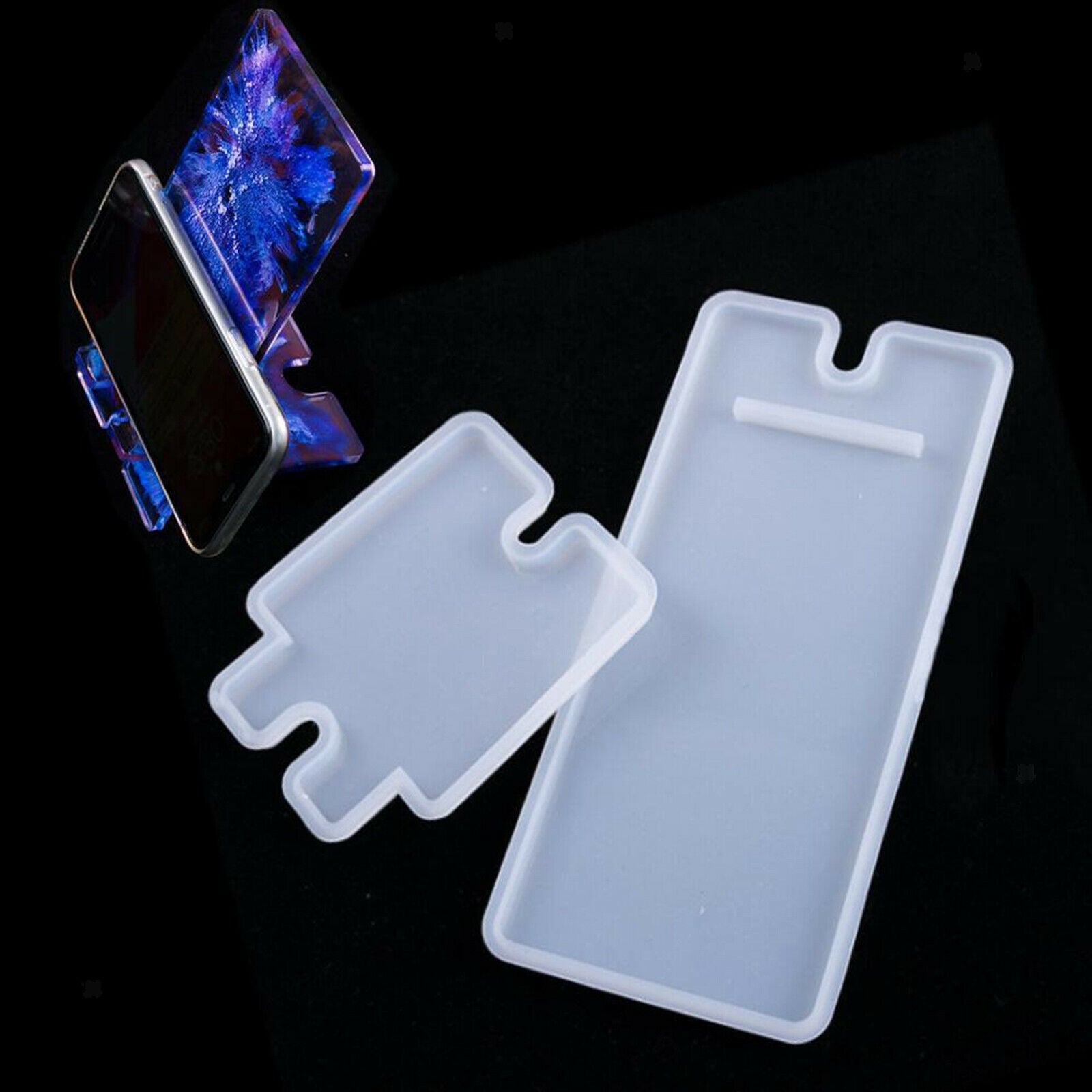 DIY Cell Phone Stand Epoxy Mold Universal Smartphone Holder Silicone Molds
