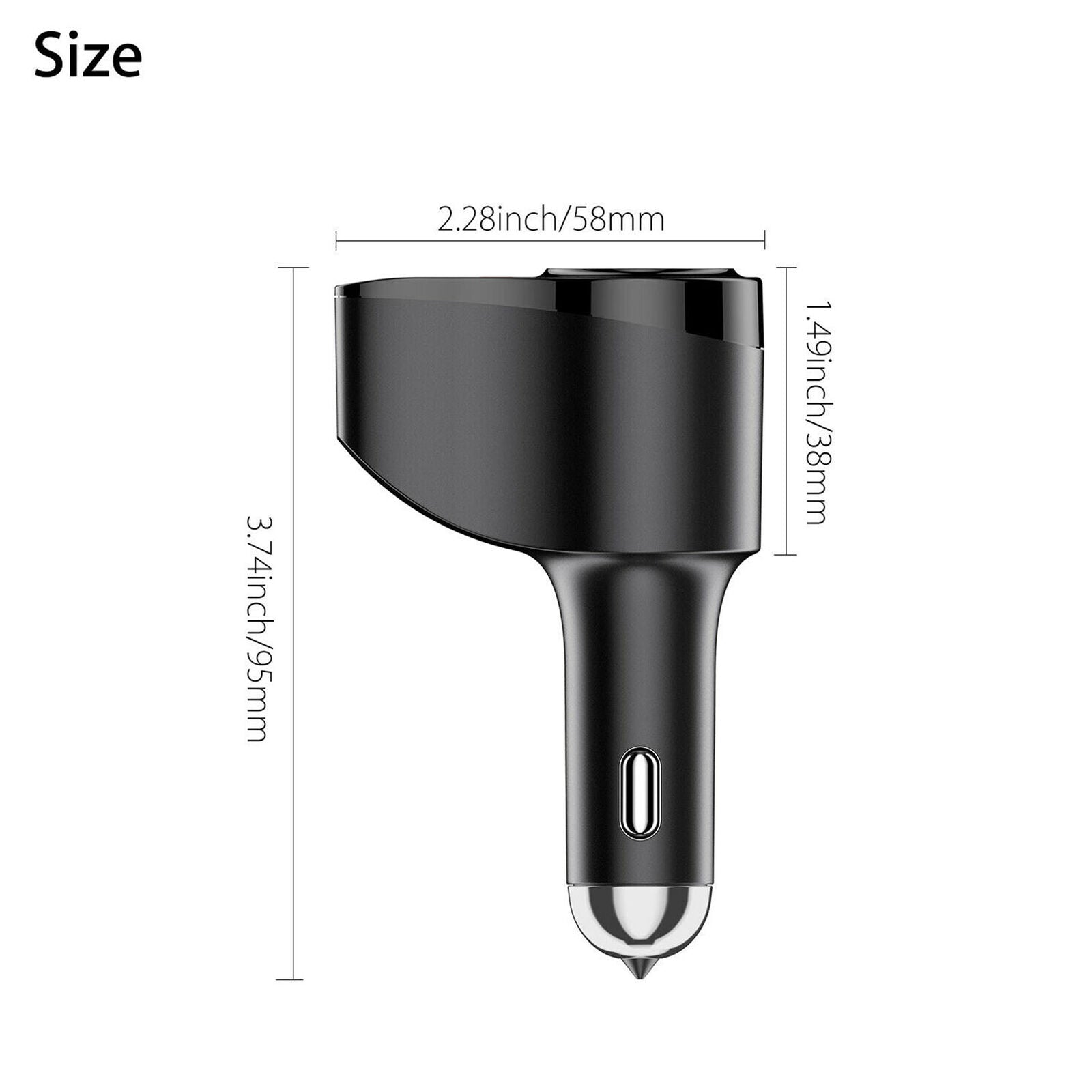 Dual USB Car LCD  Lighter Socket Splitter Charger Power Adapter DC/12V