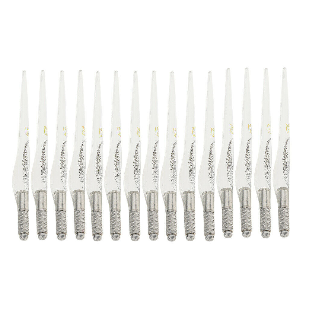 15 Packs Reusable Eyebrow Eyeliner Body Art Tattoo Microblading Pens Supply