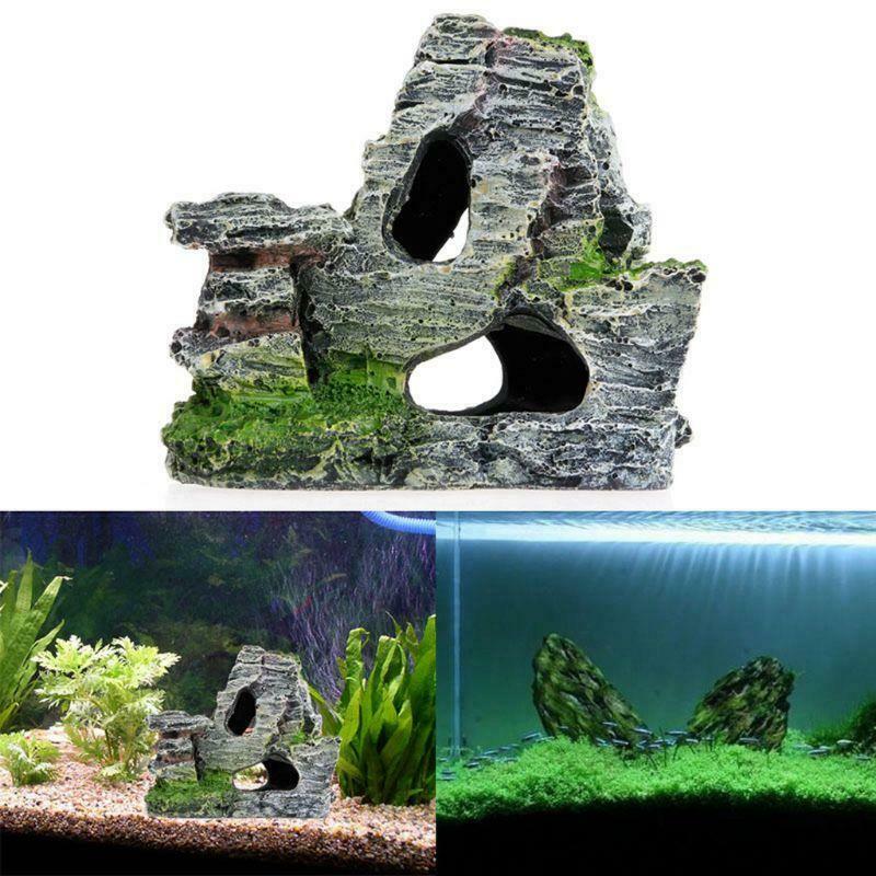 Mountain View Aquarium Rock Cave Tree Bridge Fish Tank Rockery Ornament Decor
