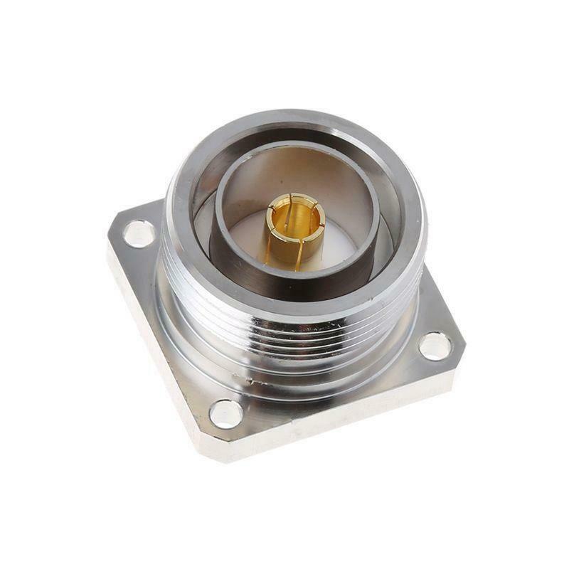 L29 7/16 Din Female Jack Center Connector With 4 Holes Flange Deck Solder Cup RF