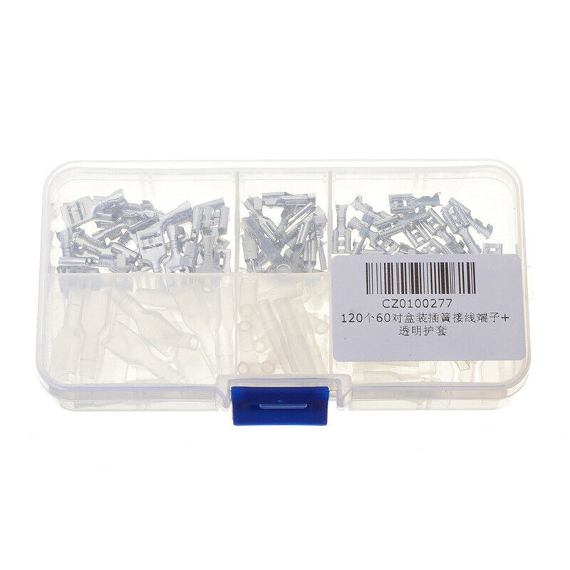 120Pcs Plug-In Spring Terminal Plug-In Terminal Cold Press Connection Insulation