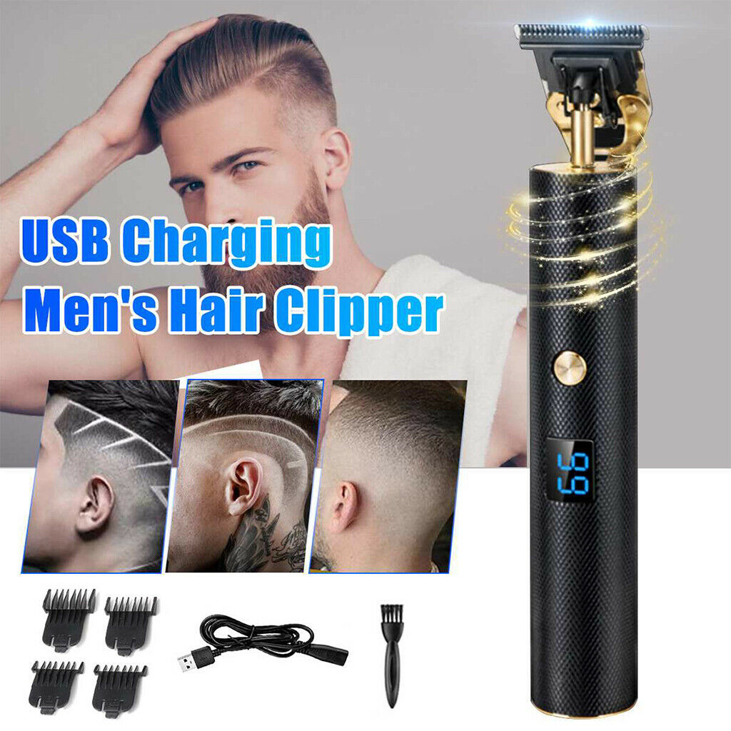 Hair Clipper Cordless Trimmer Cutting Machine Set LCD Digital Display Haircut