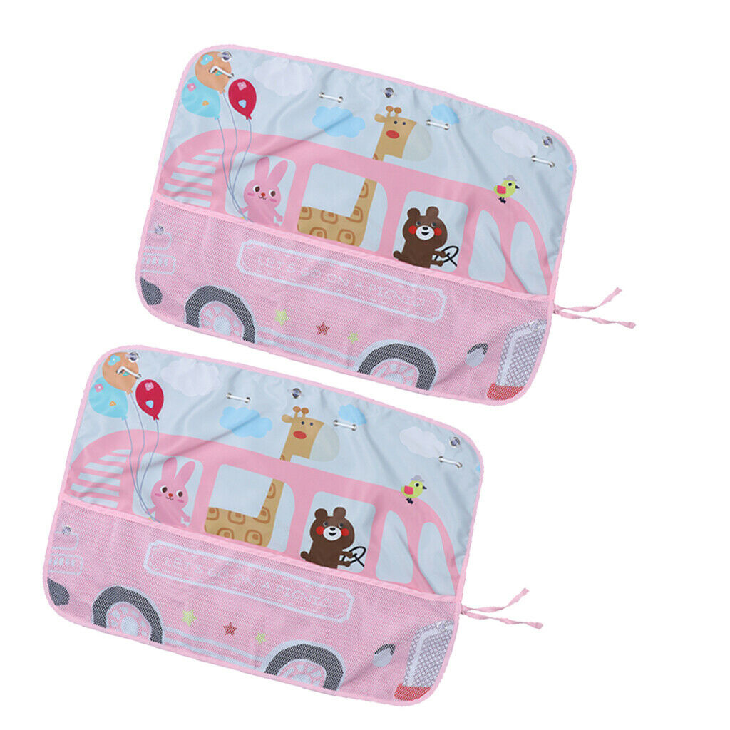 2X Car Window Shade for Baby, 70 X 50cm -Pack of 1 - Giraffe Driving pattern