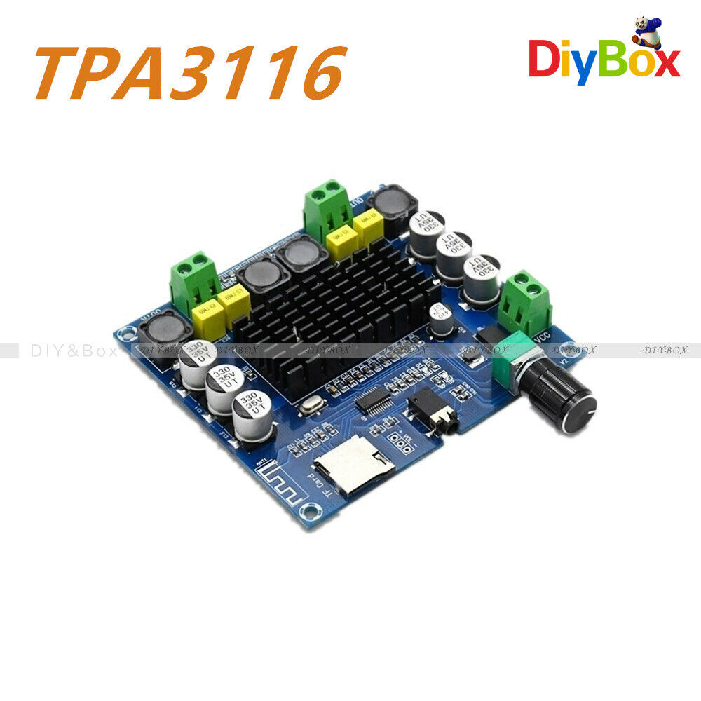 Digital XH-A104 Bluetooth 4.1 Power Amplifier Board TPA3116 50WX2 TF DC12-24V