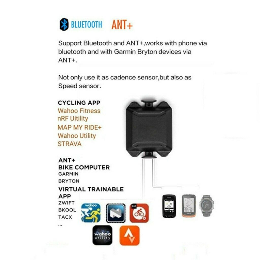 2 in1 ANT+Bluetooth Bike Speed Cadence for Bike Computer Outdoor Cycling