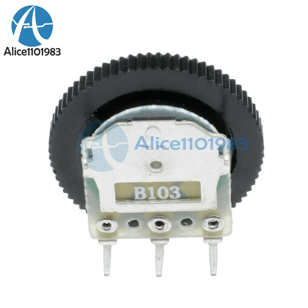10PCS B103 10K Ohm 3-Pin Single Linear Dial Wheel Potentiometer 16MM x 2MM