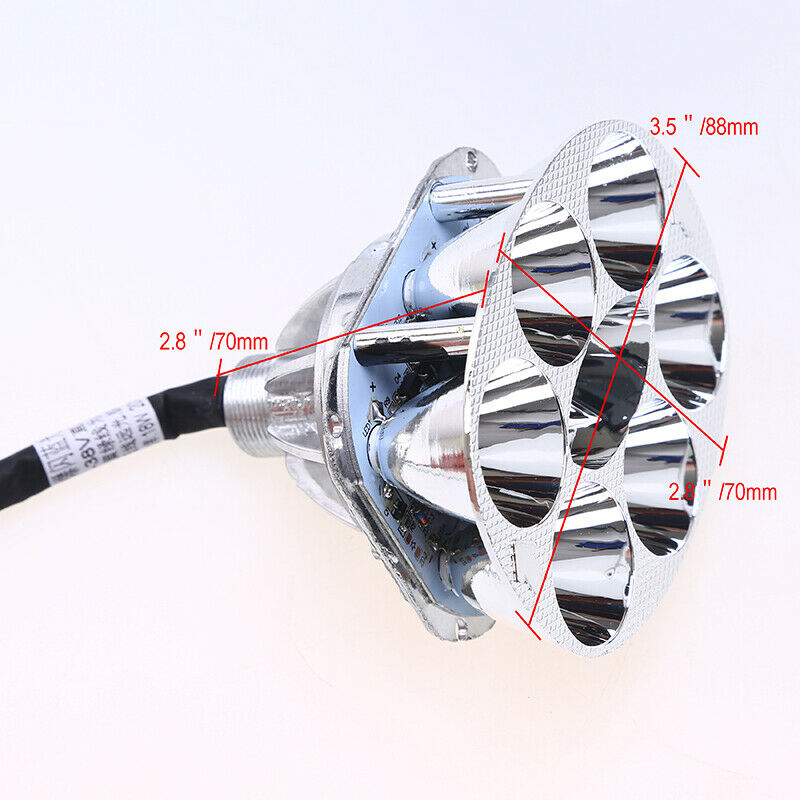 Universal Pink LED Motorcycle Elliptical Flashing Headlamp Power Headlight