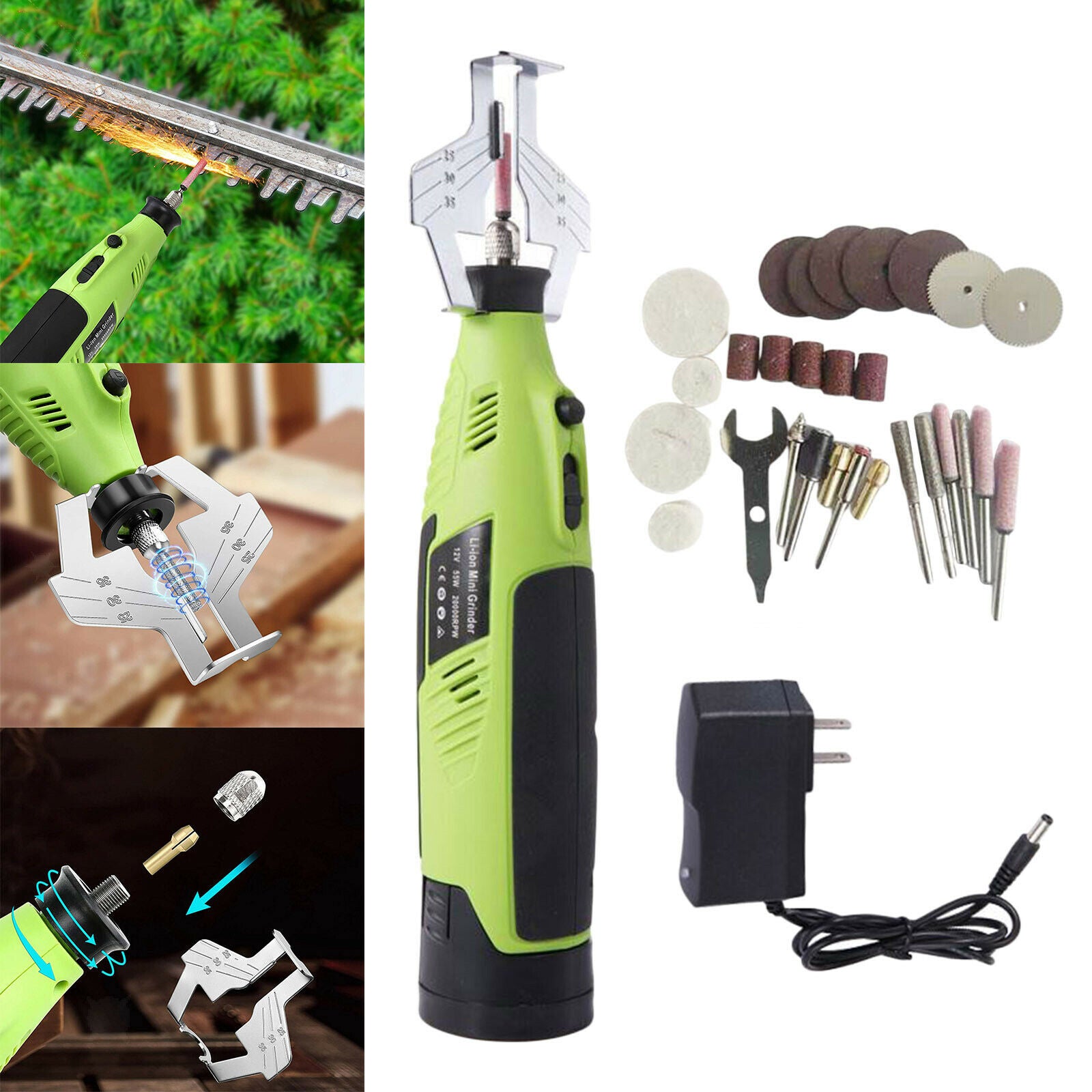 55W 20000RPM Chainsaw Sharpener Chain Saw Grinder File Tools Set Attachment