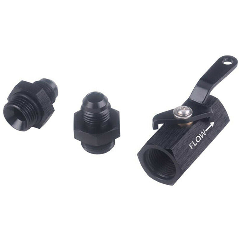 6AN Fuel Tank Handle Cut Off w/ Cable Lever Safety Roll Aluminium Shut Off Valve