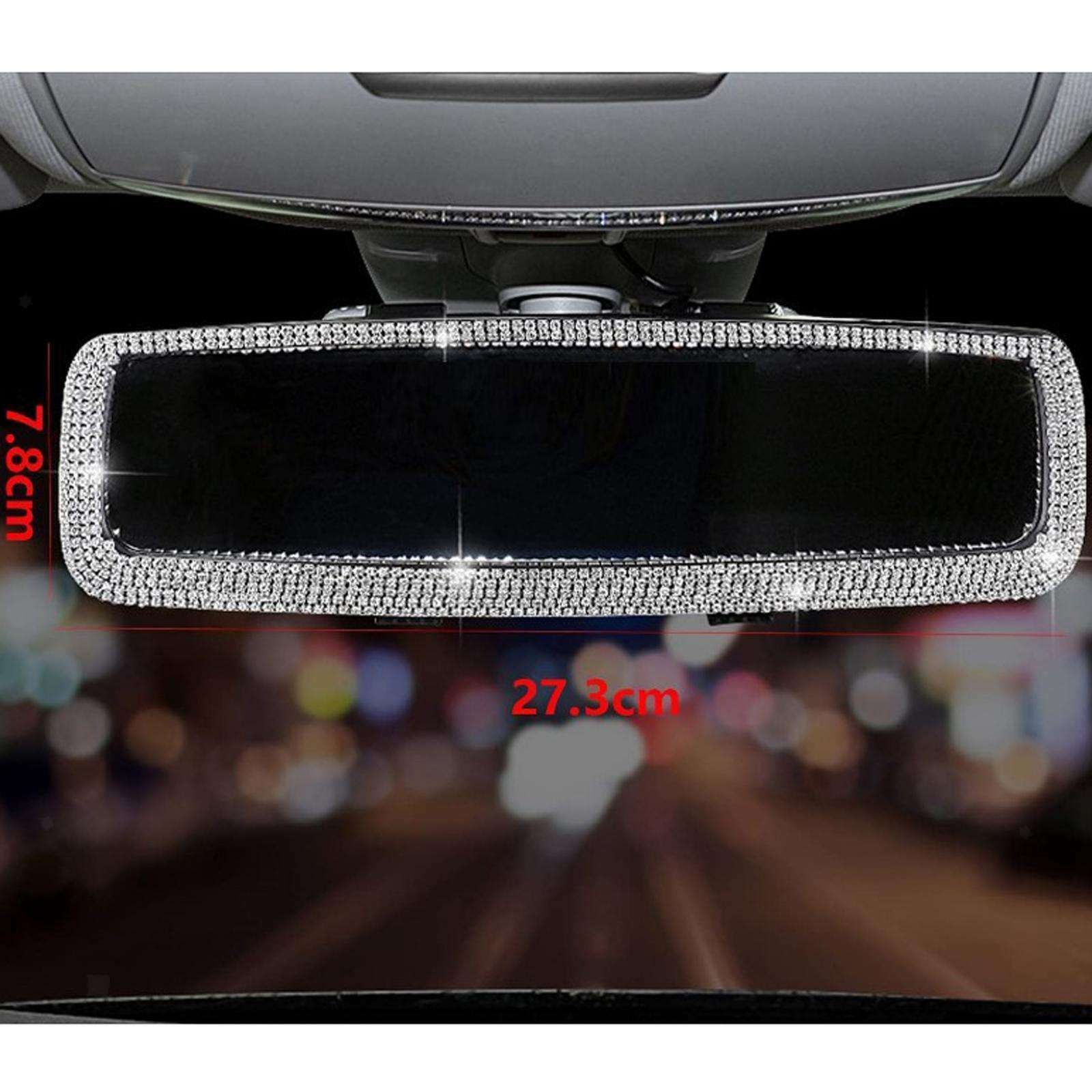 Bling Fashion Diamond Crystal Car Rear View Mirror Cover for Girl& Women