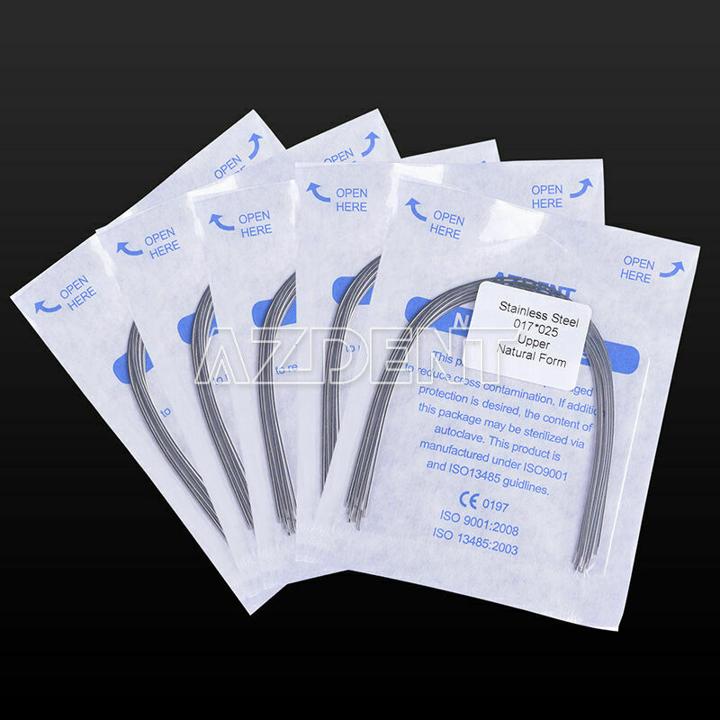 50 Packs Dental Orthodontics Arch Wire Rectangular Nature 017 X 025 Upper