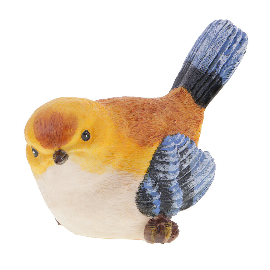 Creative Rural Garden Decor Emulation Bule & Orange Birds Christmas Gift