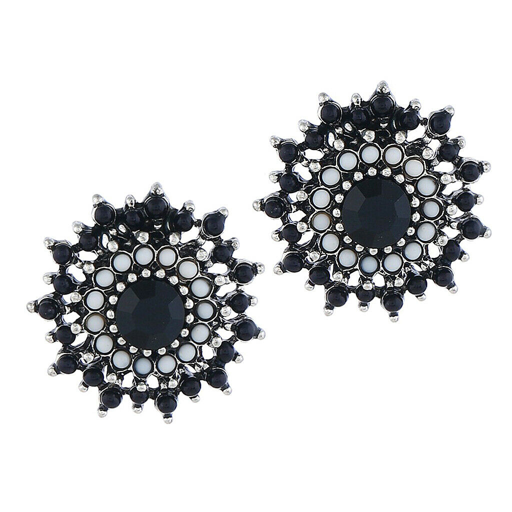 1 Pair Crystal Sunflower Stud Earrings Hypoallergenic Ear Piercing Earrings
