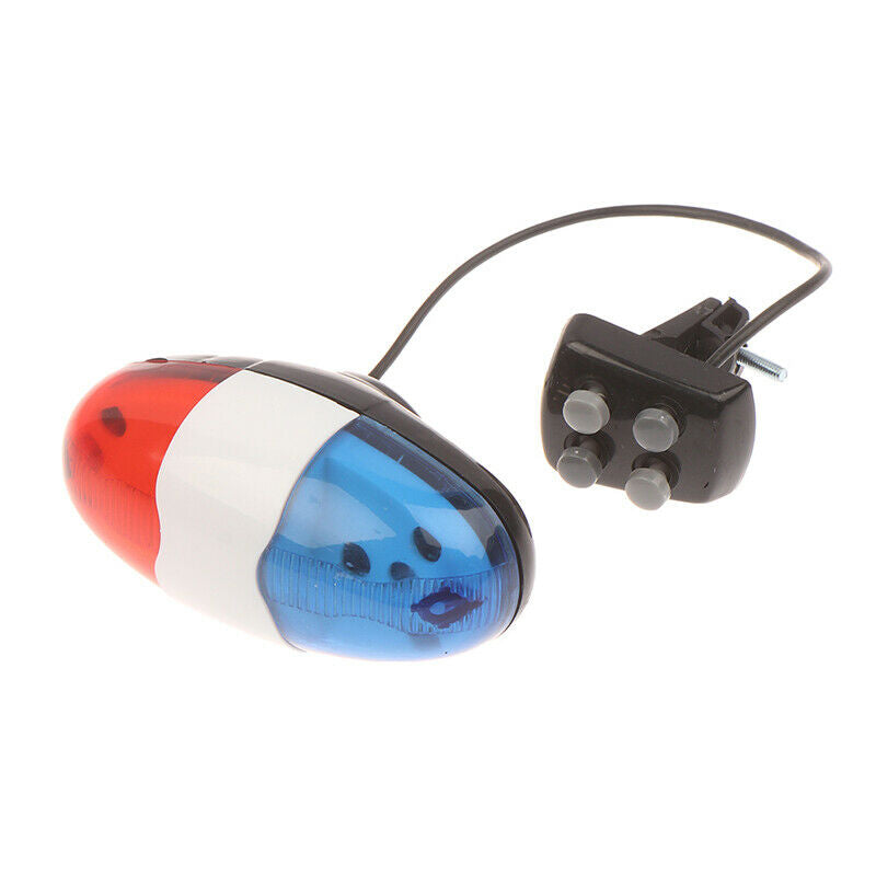 Bicycle Bell 6 LED 4 Tone Bicycle Horn Bike Call LED Motorcycle Police Li.l8